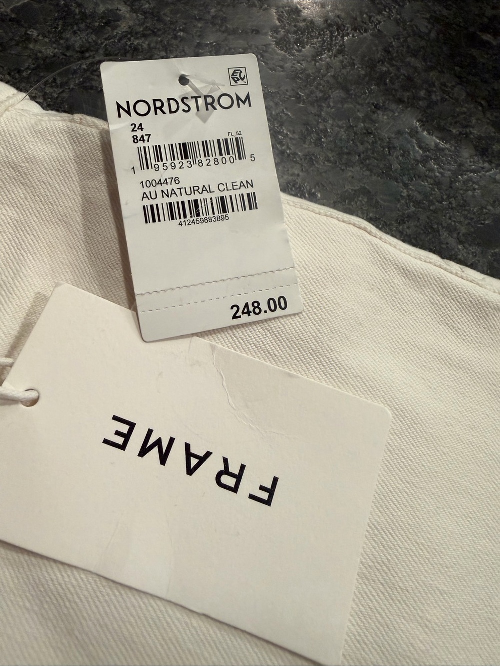 Frame Denim Natural Clean White Jeans
